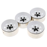 Maxbell 4pcs 1.9'' RC Crawler 1/10 Wheel Rim Hub for Axial SCX10 CC01 D90 RC4WD RCRUN White