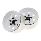 Maxbell 4pcs 1.9'' RC Crawler 1/10 Wheel Rim Hub for Axial SCX10 CC01 D90 RC4WD RCRUN White