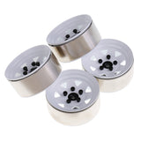 Maxbell 4pcs 1.9'' RC Crawler 1/10 Wheel Rim Hub for Axial SCX10 CC01 D90 RC4WD RCRUN White