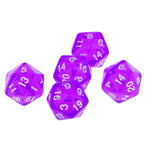 Maxbell 5pcs/set TRPG Game Dungeons & Dragons D20 Multi Sides Dice Set Toy Purple