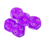 Maxbell NEW Multi-Sided Dice 5pcs/set TRPG Dungeons & Dragons D12 Play Games Purple