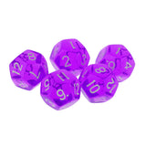 Maxbell NEW Multi-Sided Dice 5pcs/set TRPG Dungeons & Dragons D12 Play Games Purple