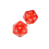 Maxbell 5 x Multi Sided Dice Set D20 Dungeons & Dragons TRPG Game Roleplay Red