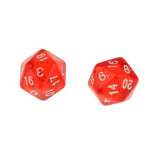 Maxbell 5 x Multi Sided Dice Set D20 Dungeons & Dragons TRPG Game Roleplay Red