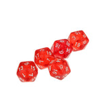 Maxbell 5 x Multi Sided Dice Set D20 Dungeons & Dragons TRPG Game Roleplay Red