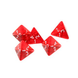 Maxbell NEW Multi-Sided Dice 5pcs/set TRPG Dungeons & Dragons D4 Play Games Red