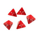 Maxbell NEW Multi-Sided Dice 5pcs/set TRPG Dungeons & Dragons D4 Play Games Red