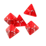 Maxbell NEW Multi-Sided Dice 5pcs/set TRPG Dungeons & Dragons D4 Play Games Red