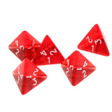 Maxbell NEW Multi-Sided Dice 5pcs/set TRPG Dungeons & Dragons D4 Play Games Red