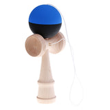 Maxbell Wooden Tribute Kendama Professional Japanese Traditional Game Toy Xmas Gift Black Blue