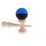 Maxbell Wooden Tribute Kendama Professional Japanese Traditional Game Toy Xmas Gift Black Blue