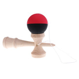 Maxbell 18cm Kids Children Traditional Kendama Ball Wood Educational Game Skill Toy Black Red