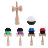 Maxbell 18cm Kids Children Traditional Kendama Ball Wood Educational Game Skill Toy Black Red