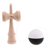 Maxbell Wooden Ball Tribute Kendama Kids Skill Stick Cup Ball Educational Toy Gift Black White