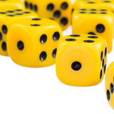 Maxbell 50 x 12mm Opaque Six Sided Spot Dice Games D6 D&D RPG Yellow