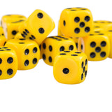 Maxbell 50 x 12mm Opaque Six Sided Spot Dice Games D6 D&D RPG Yellow