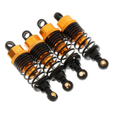 Maxbell 4 Pieces 1/10 RC Car Buggy Rear+Front Shock Absorber 102004 for 94101 94102 94103 94122 94123 Yellow