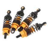 Maxbell 4 Pieces 1/10 RC Car Buggy Rear+Front Shock Absorber 102004 for 94101 94102 94103 94122 94123 Yellow