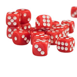 Maxbell 50 x 12mm Opaque Six Sided Spot Dice Games D6 D&D RPG Red