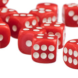 Maxbell 50 x 12mm Opaque Six Sided Spot Dice Games D6 D&D RPG Red