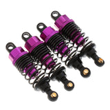 Maxbell 4 Pieces 1/10 RC Car Buggy Rear+Front Shock Absorber 102004 for 94101 94102 94103 94122 94123 Purple