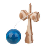 Maxbell Blue Paint Bamboo Kendama Toy Kid Learning Cup Ball String Stick Sport Game