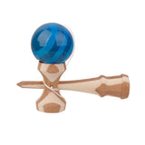 Maxbell Blue Paint Bamboo Kendama Toy Kid Learning Cup Ball String Stick Sport Game