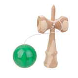 Maxbell Green Paint Bamboo Kendama Toy Kid Learning Cup Ball String Stick Sport Game