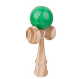 Maxbell Green Paint Bamboo Kendama Toy Kid Learning Cup Ball String Stick Sport Game