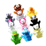 Maxbell 10Pcs Cartoon Animal Finger Hand Puppets Doll Baby Story Telling Props Educational Teaching Aids Pretend Play Toys