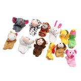 Maxbell 12Pcs Chinese Zodiac Finger Puppets Doll Baby Story Telling Props Educational Teaching Aids Cartoon Animal Toy