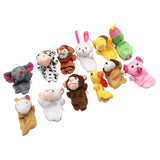 Maxbell 12Pcs Chinese Zodiac Finger Puppets Doll Baby Story Telling Props Educational Teaching Aids Cartoon Animal Toy