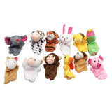 Maxbell 12Pcs Chinese Zodiac Finger Puppets Doll Baby Story Telling Props Educational Teaching Aids Cartoon Animal Toy