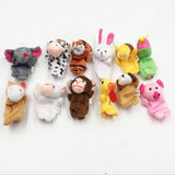 Maxbell 12Pcs Chinese Zodiac Finger Puppets Doll Baby Story Telling Props Educational Teaching Aids Cartoon Animal Toy