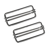 Maxbell 4 Pieces Adjustable Stainless Steel 25mm 1'' Scuba Diving Weight Belt Harness Webbing Strap Keeper Sliding Bar Slide Buckle