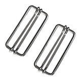 Maxbell 4 Pieces Adjustable Stainless Steel 25mm 1'' Scuba Diving Weight Belt Harness Webbing Strap Keeper Sliding Bar Slide Buckle