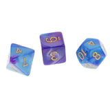 Maxbell 49PCS Double-Colors Polyhedral Dice 16mm for Dungeons and Dragons RPG MTG Games