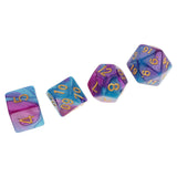 Maxbell 49PCS Double-Colors Polyhedral Dice 16mm for Dungeons and Dragons RPG MTG Games