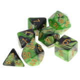 Maxbell 49PCS Double-Colors Polyhedral Dice 16mm for Dungeons and Dragons RPG MTG Games