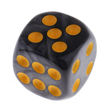 Maxbell 10pcs/Pack Plastic Six Sided Dice D6 for Party Bar Game Accessory Black