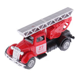 Maxbell Kids Toy Model Diecast Car 1:64 Vehicle Model Set (4 Pieces) Collection Gift - Fire Truck