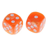 Maxbell 10pcs/Pack Plastic Six Sided Dice D6 for Party Bar Game Accessory Orange