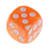 Maxbell 50 Pieces Plastic 6-sided Spot Dices for Party Bar KTV Fun Board Games Parts 0.62inch Orange