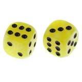 Maxbell 10pcs/Pack Plastic Six Sided Dice D6 for Party Bar Game Accessory Yellow