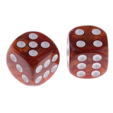 Maxbell 10pcs/Pack Plastic Six Sided Dice D6 for Party Bar Game Accessory Coffee
