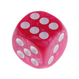 Maxbell 10pcs/Pack Plastic Six Sided Dice D6 for Party Bar Game Accessory Rose Red