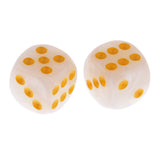 Maxbell 10pcs/Pack Plastic Six Sided Dice D6 for Party Bar Game Accessory White