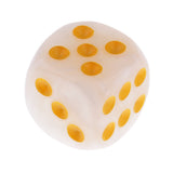 Maxbell 10pcs/Pack Plastic Six Sided Dice D6 for Party Bar Game Accessory White
