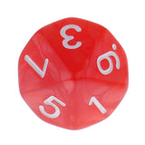 Maxbell 10 Pieces Plastic Multi-sided Dice D10for Party Bar Game Props 0.62'' Red