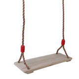 Maxbell Birch Wood Outdoor Swing Set Seat with Rope